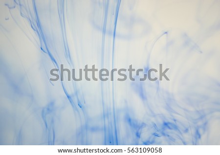 Background sky blue ink dissolve in water