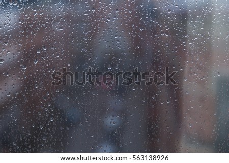 rain days ,rain drops on the window 