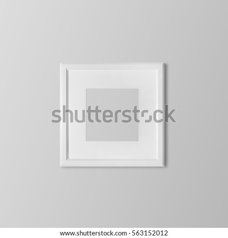 blank picture frame on a white background with clippinh path