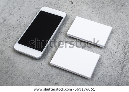 smartphone business card mock-up
