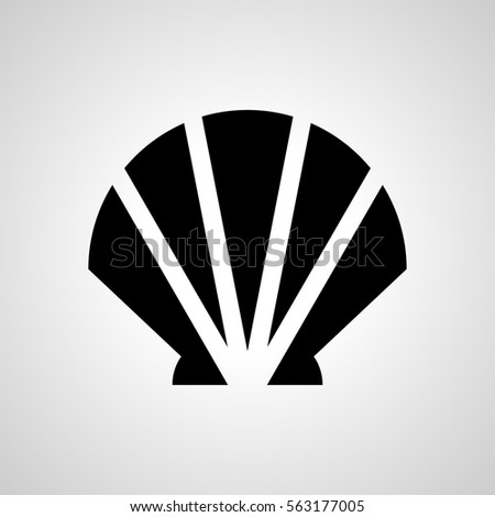 scallop icon. isolated sign symbol