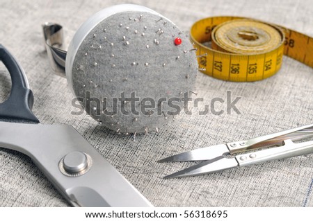 Close up of tailor equipment - a series of TAILOR related images.