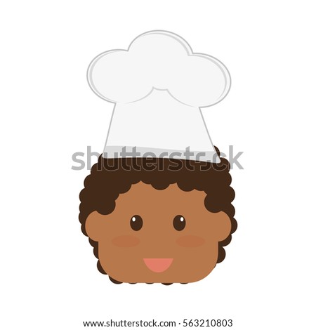 boy wearing chef hat child icon image vector illustration design 