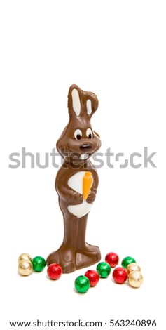 chocolate bunny isolated on white background