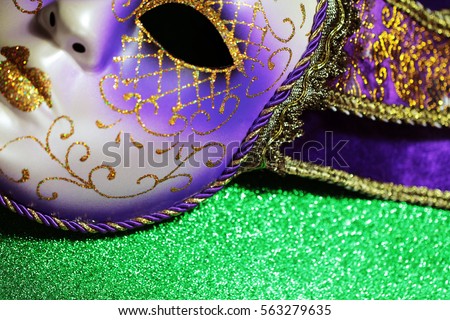 Background for Mardi gras or Fat tuesday with masquerade mask