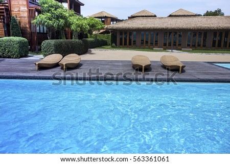 Summer, Travel, with pool in hotel resort