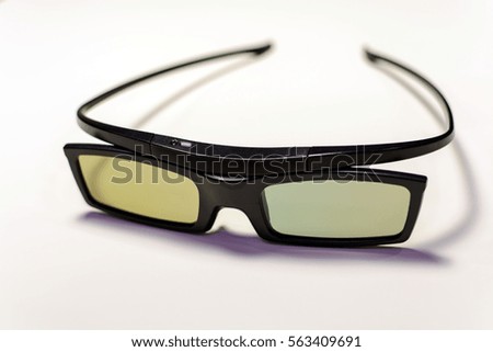 image 3d glasses isolated on white background.