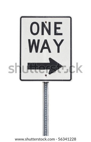 One Way Right Sign
