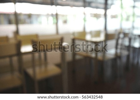Picture blurred  for background abstract and can be illustration to article of table in restaurant
