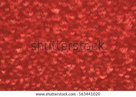 red heart lights abstract background