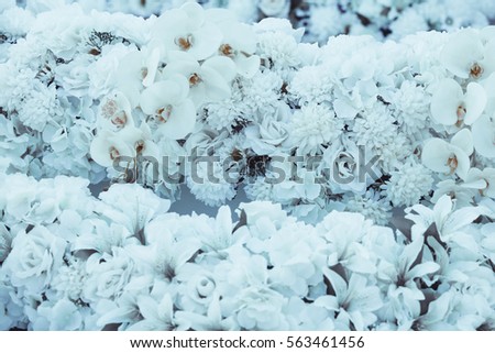 Flower bouquets white.