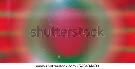 Background red with green circles.