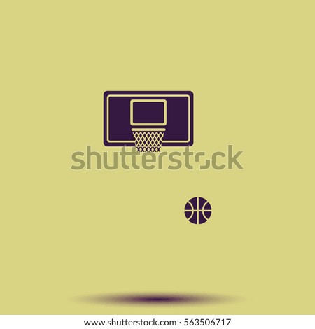 Basketball icon. Flat illustration.