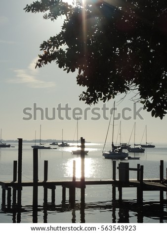 Morning Sunrise Boats Sarasota Bay version 1