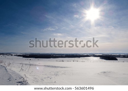 Beautiful and bright Canadian winter landscape during a great sunny day.
Quebec, Canada.