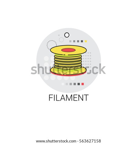Filament Tailor Fiber Textile Icon Vector Illustration