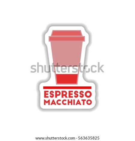 Label Frames and badges vector icons coffee emblem espresso macchiato to go