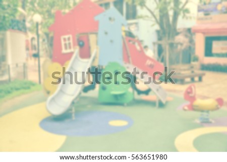 Blurred abstract background of Playground