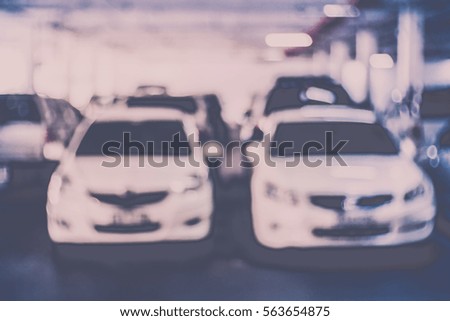 Blurred abstract background of Parking lot