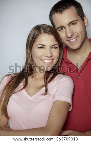 Young attractive couple in love portrait