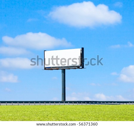 Billboard in idyllic environment