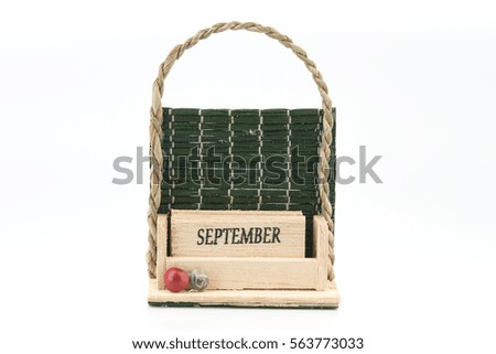 Wood Calendar (SEPTEMBER)