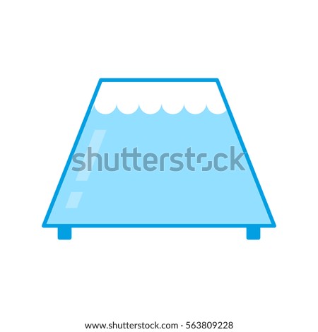 Aquarium empty isolated. Glass vessel with water to fish on white background