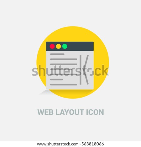 Flat Design Web Layout Templates Icon. Creative application design concept icon