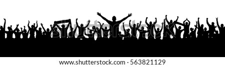 Background with crowd people.  Royalty-Free Stock Photo #563821129