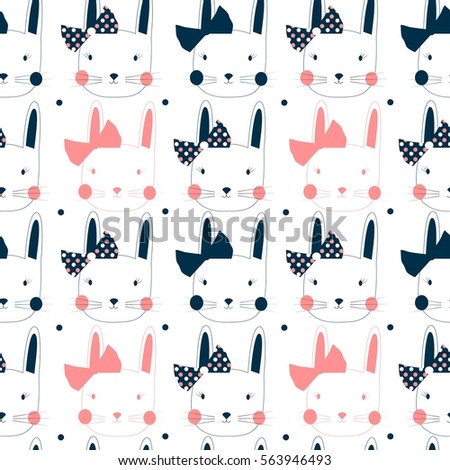 bunny pattern  vector illustration  for kids vector illustration