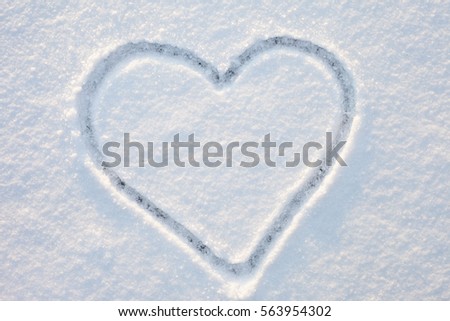 Love mark to snow