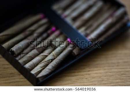Indian beedi cigarette metal cigarette case