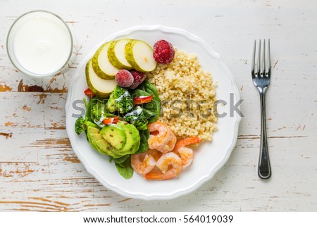 my plate - portion control guide, top view Royalty-Free Stock Photo #564019039