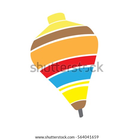 Isolated spin toy on a white background, Vector illustration