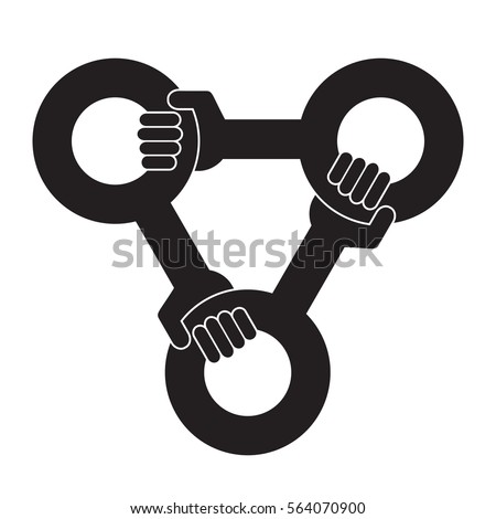 icon sign for mutual responsibility or collective guarantee ,community Royalty-Free Stock Photo #564070900