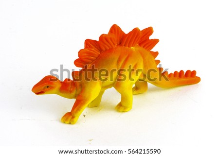 Children's toys and figurines on a white background