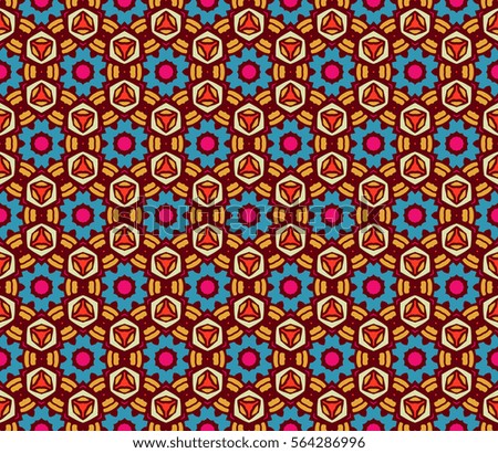 Abstract geometric mosaic vintage ethnic seamless pattern ornamental