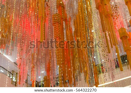 Lightning colorful Shiny LED lanterns curtain decorations