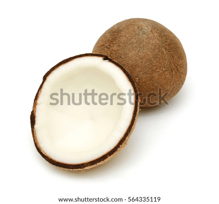 fresh coconut isolated on white background