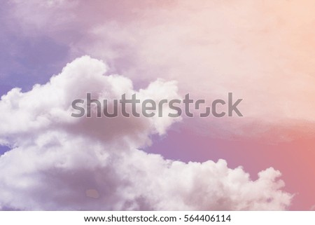 Colorful cloud made with gradient. Pastel color. Abstract, Background.