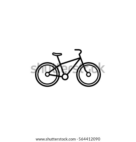 Bicycle line icon, navigation and transport sign, vector graphics, a linear pattern on a white background, eps 10.