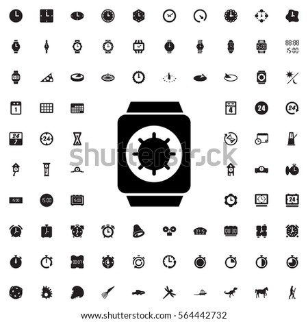 wrist watch with sun icon illustration isolated vector sign symbol