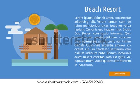 Beach Resort Conceptual Banner