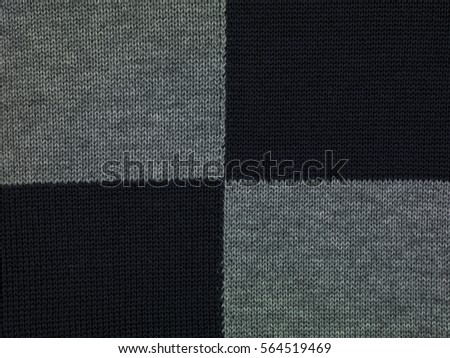 sweater in checkered , black and grey