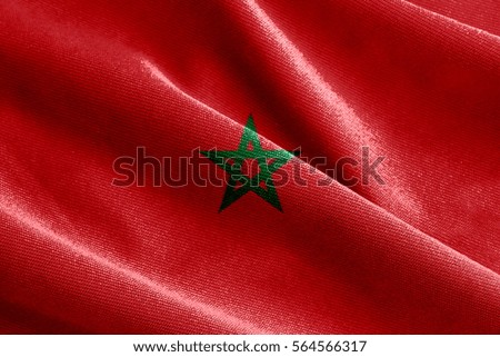 Fabric texture of the flag of Morocco