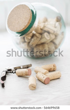 Corks in a jar