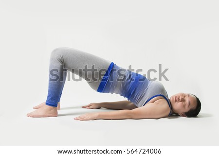 Young Woman Doing Yoga Meditation and Stretching Exercises , Beautyful woman yoga concept.
