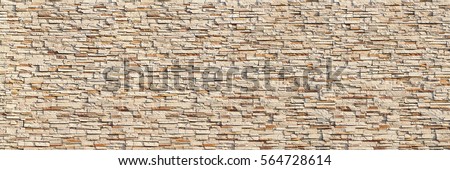 it is horizontal modern brick wall for pattern and background. Royalty-Free Stock Photo #564728614
