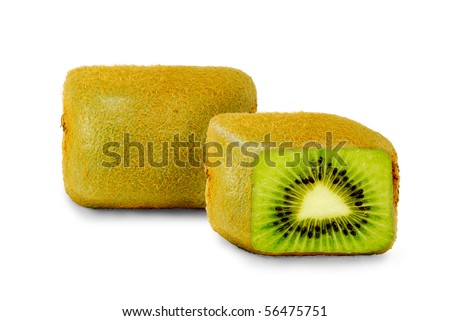kiwi fruit isolated on white