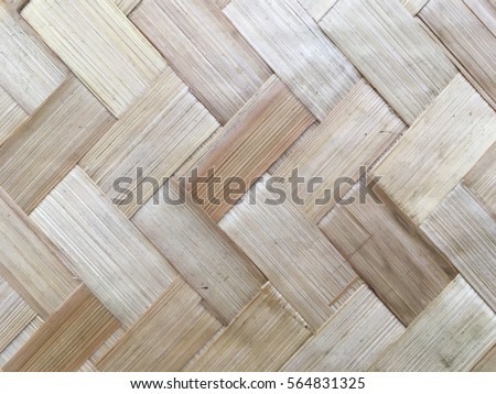 Bamboo woven background texture, wooden wicker work pattern